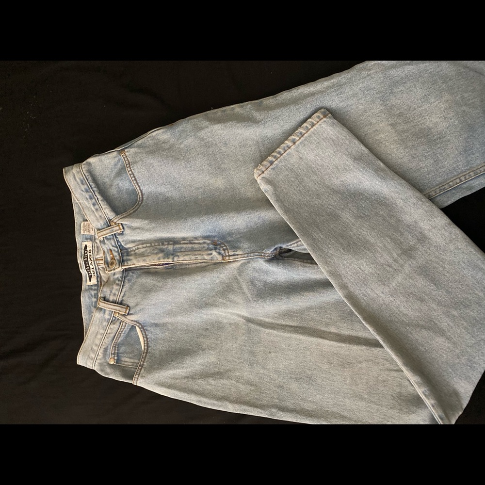 Vintage High Waisted Anchor Blue Jeans